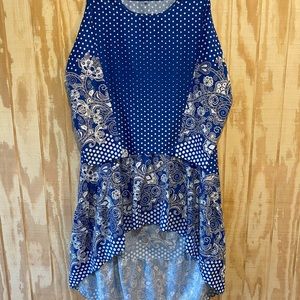 Blue and White Dress